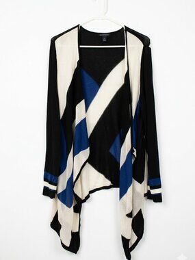 INC International Concepts RAYON Geometric colorblocked Open Front Cardigan 2X